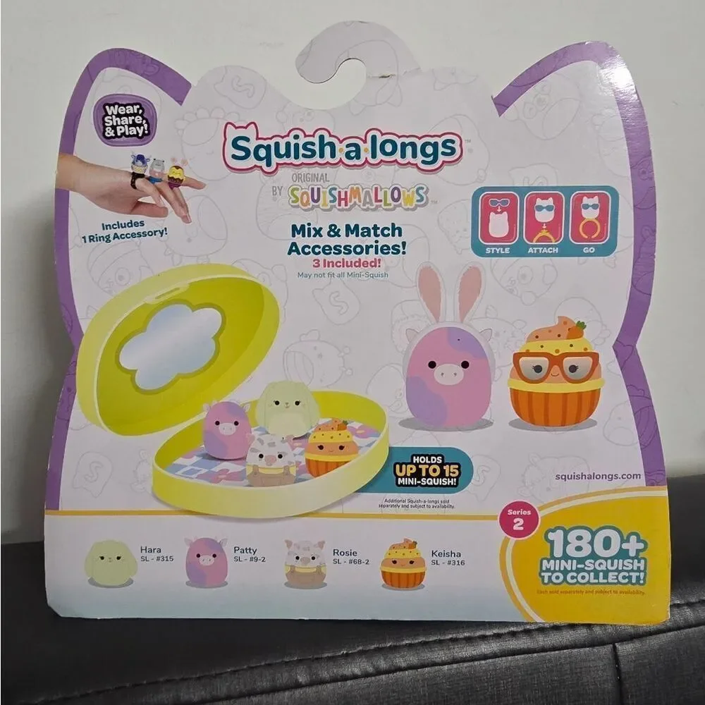 New kid's toy Squish-a-longs Series 2 Easter Collection Yellow with 4 Characters